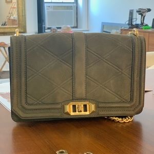 Rebecca Minkoff suede olive green purse
